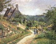 Camille Pissarro Chat in a small way those who Sweden oil painting artist